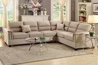 2PC Sofa Set with 2 Accent Pillows